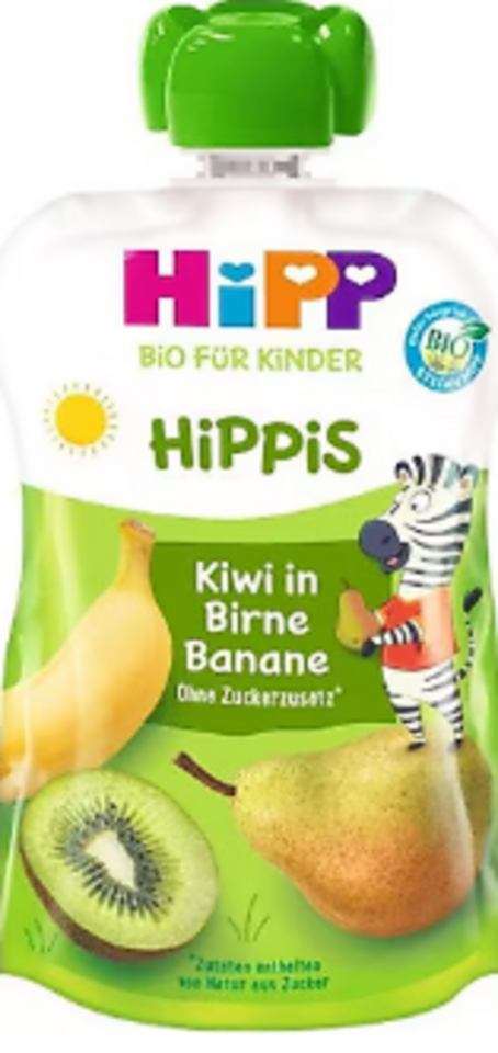 HIPP ORGANIK KİVİLİ MUZLU ARMUT PÜRESI 100 GR.